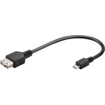 USB Micro-B / USB A OTG High-Speed Adapter für den Anschluss von Ladekabeln- VPE: 1