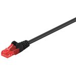 CAT 6 Patchkabel, U/UTP, schwarz, 0.25m- VPE: 1