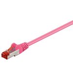 CAT 6 Patchkabel, S/FTP (PiMF), magenta, 0.5m- VPE: 1