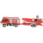 SIKU Unimog Feuerwehr mit Boot, sortiert