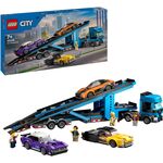 City Autotransporter mit Sportwagen