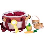 Pferdepflegeset mit Tasche rot