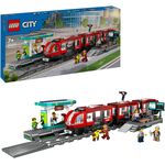 City Straßenbahn mit Haltestelle