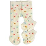 Pu-Strumpfhose m Söckchen Herz Konfetti