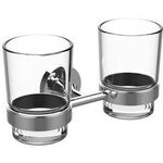 IDS Zahnbecher IOM doppelt Klarglas chrom IDEAL STANDARD