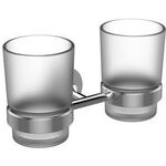 IDS Zahnbecher IOM doppelt satiniertes Glas chrom IDEAL STANDARD