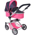 Kombi-Puppenwagen MIKA Konfetti, pink