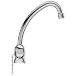 IDS Waschtisch-Zweißriffarmatur ALPHA Rohrauslauf, versenkbare Kette chrom IDEAL STANDARD