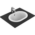 IDS Einbauwaschtisch CONNECT oval o HL m ÜL 480mm weiß IDEAL STANDARD