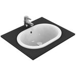 IDS Einbauwaschtisch CONNECT oval o HL m ÜL 550mm weiß IDEAL STANDARD