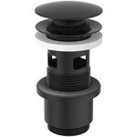 IDS Push-Open-Ventil mit geschlitztem Schaft silk black IDEAL STANDARD