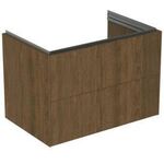 IDS Waschtischunterschrank CONCA 2 Auszüge 800mm Walnuss dunkel IDEAL STANDARD