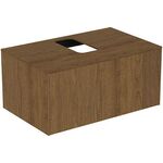 IDS Schubladenfront CONCA für WTU, 802x370mm Walnuss dunkel IDEAL STANDARD