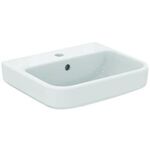 IDS Handwaschbecken i.life B m ÜL 1 Hahnloch 450x380x180mm weiß IDEAL STANDARD