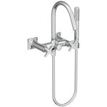 IDS Zweißriff-Badearmatur JOY NEO AP, Kreuzgriffe, mit Brause-Set chrom IDEAL STANDARD