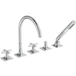 IDS Zweißriff-5-Loch-Badearmatur JOY NEO mit Auslauf, Kreuzgriffe chrom IDEAL STANDARD