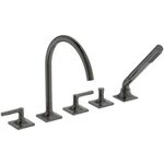 IDS Zweißriff-5-Loch-Badearmatur JOY NEO mit Auslauf, Hebelgriffe magnetic grey IDEAL STANDARD