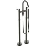 IDS Zweißriff-Wannenarmatur JOY NEO freistehend, Hebelgriffe magnetic grey IDEAL STANDARD