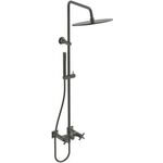 IDS Zweißriff-Duschsystem JOY NEO AP, Kreuzgriffe magnetic grey IDEAL STANDARD