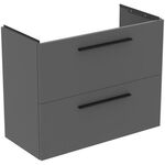 IDS Möbel-WT-Unterschrank i.life S 2 Auszüge 800x375x630mm Quarzgrau matt IDEAL STANDARD