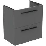 IDS Möbel-WT-Unterschrank i.life S 2 Auszüge 600x375x630mm Quarzgrau matt IDEAL STANDARD