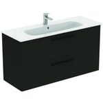 IDS Waschtisch/Möbel-Paket i.life A 120cm, Griff Schwarz Carbongrau matt IDEAL STANDARD
