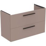 IDS Waschtisch/Möbel-Paket i.life A 100cm, Griff Chrom Greige matt IDEAL STANDARD