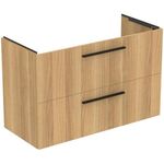 IDS Waschtisch/Möbel-Paket i.life A 100cm, Griff Chrom Eiche Natur IDEAL STANDARD