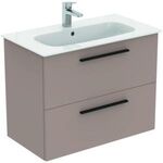 IDS Waschtisch/Möbel-Paket i.life A 80cm, Griff Schwarz Greige matt IDEAL STANDARD