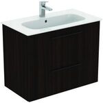 IDS Waschtisch/Möbel-Paket i.life A 80cm, Griff Schwarz Coffee Oak IDEAL STANDARD