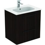 IDS Waschtisch/Möbel-Paket i.life A 60cm, Griff Schwarz Coffee Oak IDEAL STANDARD