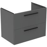 IDS Waschtischunterschrank i.life B 800x505x630mm, 2 Auszüge Quarzgrau matt IDEAL STANDARD