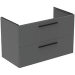 IDS Waschtischunterschrank i.life B 1000x505x630mm, 2 Auszüge Quarzgrau matt IDEAL STANDARD