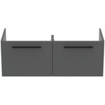IDS Waschtischunterschrank i.life B 1200x505x440mm, 2 Auszüge Quarzgrau matt IDEAL STANDARD