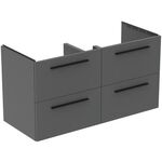 IDS Waschtischunterschrank i.life B 1200x505x630mm, 4 Auszüge Quarzgrau matt IDEAL STANDARD