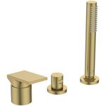 IDS 3-Loch-Badearmatur EXTRA m Handbr o Wanneneinlauf brushed gold IDEAL STANDARD