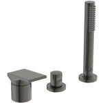 IDS 3-Loch-Badearmatur EXTRA m Handbr o Wanneneinlauf magnetic grey IDEAL STANDARD
