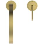 IDS 2-Loch-Küchenarmatur GUSTO eck Auslauf Ausladung 204mm brushed gold IDEAL STANDARD