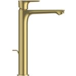 IDS Waschtischarmatur CONNECT AIR verlängerter Sockel brushed gold IDEAL STANDARD