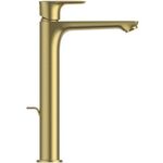 IDS Waschtischarmatur CONNECT AIR Slim verl. Sockel BlueStart brushed gold IDEAL STANDARD