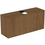 IDS Waschtischplatte TV746 CONCA o Ausschnitt 1202x373mm Walnuss dunkel IDEAL STANDARD