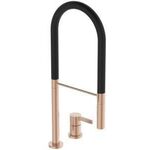 IDS 2-Loch-Küchenarmatur GUSTO Semi-Pro 2F-Brause, Ausladung 225mm sunset rose IDEAL STANDARD