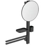 IDS Accessoir-Bar M700 mit Spiegel d= 320mm silk black IDEAL STANDARD