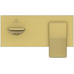 IDS Einhebel-Wandwaschtischarmatur CHECK Bausatz 2, Auslauf 180mm brushed gold IDEAL STANDARD