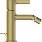 IDS Einhebel-Bidetarmatur JOY mit Ablaufgarnitur brushed gold IDEAL STANDARD