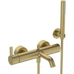 IDS Einhebel-Badearmatur JOY AP, DN 15, mit Brause-Set brushed gold IDEAL STANDARD