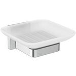 IDS Seifenschale IOM CUBE Schale aus satiniertem Glas chrom IDEAL STANDARD