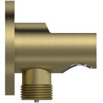 IDS Wandanschlussbogen IDEALRAIN mit Brausehalter rund brushed gold IDEAL STANDARD