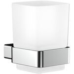 Emco Glashalter LOFT Wandmodell, Kristallglas satiniert chrom EMCO