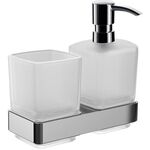 Emco Glashalter/Seifenspender LOFT Kristallglas satiniert chrom EMCO